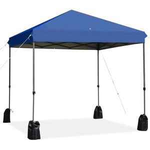 Carpa Plegable Portátil de 8 x 8 Pies para Exteriores con Bolsa con Ruedas y Bolsas de Arena - Product Image 3