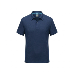 Camisa Casual para Hombre, 100% Algodón, Lisa, con Bolsillo, Manga Corta, Transpirable, Secado Rápido, Tejido de Punto Bordado - Product Image 3
