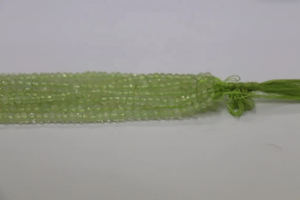 Prehnite Faceted Rondelle Beads 3-3,5mm 13 pulgadas Prehnite Beads Strand para la fabricación de joyas - Product Image 2
