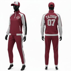 Unisex Baseball Training Tracksuit Lightweight Breathable Athletic <b>Jacket</b> Pants Set 100% Polyester Custom Logo OEM Factory - Product Image 5
