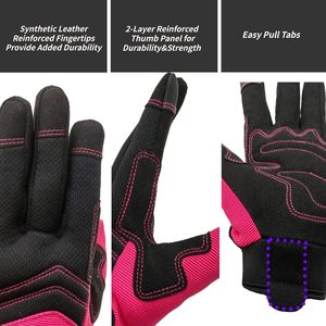 Gants de travail mécaniques en cuir résistants aux chocs, enduits de nitrile, résistants aux coupures, tricotés, pour la sécurité des mécaniciens - Product Image 4