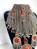OEM ODM 2026 Dernières Créations Parures de Bijoux Vintage Afghans Kuchi pour Mariage et Fêtes, Bijoux Afghans Faits Main pour Femmes, Collier et Boucles d'Oreilles