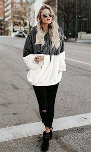 Sweat à capuche en polaire sherpa pour femme, pull chaud en peluche, sweat-shirt d'hiver doux et moelleux pour femme - Product Image 2