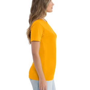 T-shirts pour femmes Next Level Apparel, Next Level Premium Fitted Short-Sleeve Crew (3600), couleur jaune, coupe classique, t-shirts de marque - Product Image 3
