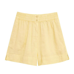Conjunto de Camisa y Pantalones Cortos Casuales para Mujer, de Algodón y Satén, Transpirable y Ecológico, Camisa de Manga Corta de Verano + Pantalones Cortos con Cintura Elástica y Bolsillos - Product Image 4