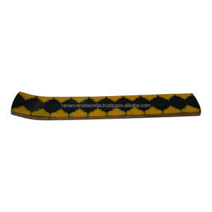 Handmade Enamel Wooden Ash Catcher Incense Tray Long Geometric Style Stick Holder for Aromatherapy Meditation Yoga <b>Decor</b> - Product Image 5