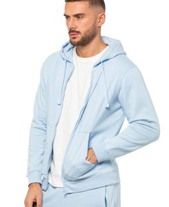 Sudadera con capucha de forro polar de alta calidad para mujer, color azul claro, con cremallera, manga larga, corte regular, para verano - Product Image 4