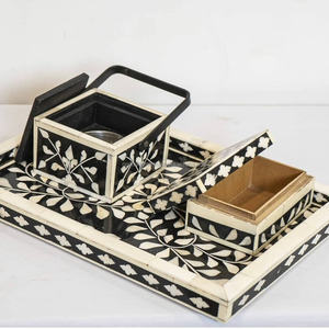 Haute qualité vadrouille incrustation/os incrustation Mubkhar brûleur d'encens taille personnalisée plateau de service pour Ramadan Eid cadeaux - Product Image 1