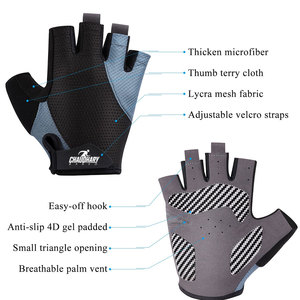 Gants de cyclisme sportifs mi-doigts respirants, design professionnel, unisexe, logo personnalisé, vente en gros, pour la pratique du vélo - Product Image 4