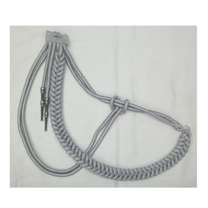 Aiguillette britannique en soie jaune avec pompon, cordon tressé en Mylar, mélange de coton et de matériaux avec embout en laiton pour uniformes, robes ou sacs - Product Image 6