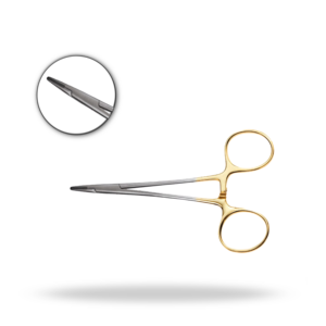 Nagata T.C. Portaagujas Quirúrgico de Carburo de Tungsteno con Mango Dorado, Instrumento de Precisión - Product Image 1