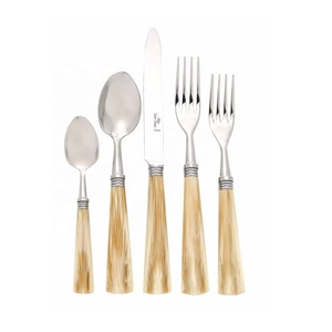 Nuevo Juego de Cubiertos de 4 Piezas con Mango de Cuerno, Cubiertos de Acero Inoxidable, Juego de Cubiertos con Mango de Cuerno para Fiestas, Utensilios de Cocina para el Hogar - Product Image 5