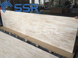 Panneau en bois de caoutchouc de qualité export, assemblé par joint de doigt, pour projets d'escaliers et de meubles - Product Image 2