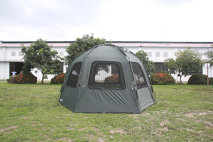 Tente de camping Camptown SUNSET 380 pour 4-5 personnes avec système de poteaux Insta-Set, en polyester, pour toutes les saisons, grand abri extérieur - Product Image 3