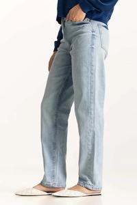 Jeans en denim de style urbain surdimensionné en tissu premium durable, vente en gros, haute qualité, streetwear hip-hop pour femmes avec logo personnalisé - Product Image 4