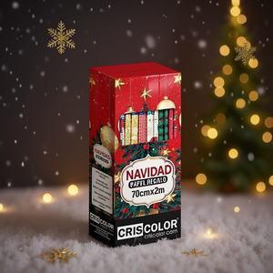 Papier cadeau de Noël 70CM*2M pour emballage de cadeaux de vacances Navidad Papel Regalo - Product Image 3