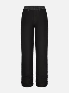 Pantalones Jogger de Forro Polar Transpirable para Mujer, Corte Holgado, con Logotipo Personalizado, Cintura Media, Diseño Casual de Frente Plano para Invierno, Teñido Liso - Product Image 4