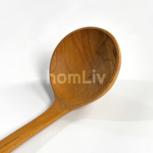 Cuchara para Sopa Hecha a Mano con Madera de Teca Natural OEM, Mango Largo, Antiadherente, Utensilios de Cocina Ecológicos, Aptos para Alimentos, Certificados Halal - Product Image 2