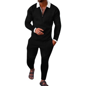 Conjunto Deportivo Informal de Corte Regular, Forro Polar de Poliéster/Algodón, Transpirable, Resistente al Viento, Personalizable con Logotipo de Diseño Propio para Hombre - Product Image 3