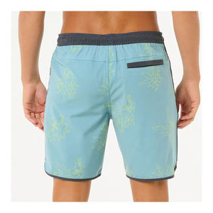 Men's <b>Light</b> Blue Floral Print Quick Dry <b>Board</b> Shorts With Drawstring Waist And Side Stripe Casual Swimwear - Product Image 6