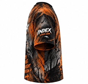 INDEX Men's Halloween <b>Pumpkin</b> Bat Printed <b>T</b>-<b>Shirt</b> Short Sleeve O-Neck Street Style Casual Wear Breathable Regular Fit - Product Image 4