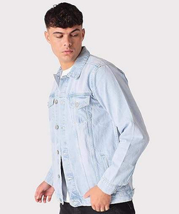 Style <b>Denim</b> <b>Jacket</b> Boxy Oversized Shape <b>Lightweight</b> <b>Denim</b> Fabric Urban Fashion Apparel OEM ODM <b>Denim</b> <b>Jacket</b> - Product Image 1
