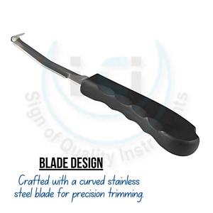 Hoof Knife Double <b>Edge</b> <b>Plastic</b> Handle Hoof knife Available in Wood Handle and <b>Plastic</b> handle <b>Trimming</b> Tools by Life Care Instr. - Product Image 5