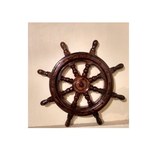Wooden <b>Ship</b> <b>Wheel</b> Ocean Harbor Landmark Created to Enhance Coastal Decor with Graceful Maritime Inspired Presentation - Product Image 4