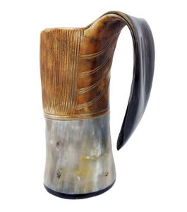Taza de Leche Hecha a Mano con Cuerno de Búfalo, Taza Ecológica Natural para Beber con Acabado Interior Pulido Seguro para Alimentos - Product Image 1