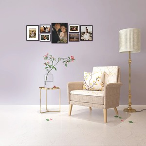 <b>White</b> Wood Foldable Photo <b>Frame</b> Rectangle Horizontal Elegant Digital Printing Tabletop Display - Product Image 2