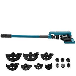 Piegatubi Manuale Professionale per Tubi da 3/8'' a 1'' con 7 Matrici per Acciaio, Metallo e Rame - Prodotto Piegatubi Rinforzato - Product Image 1