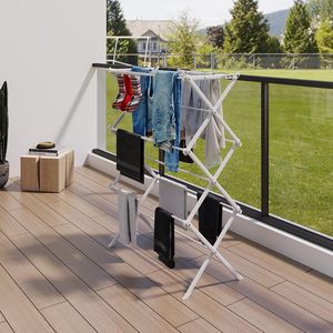 Tendedero Plegable Blanco para Interiores/Exteriores, Secador de Ropa Plegable, Conveniente para Uso Doméstico - Product Image 2