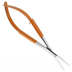 Ciseaux chirurgicaux à double action en acier inoxydable antidérapants à lame courbée Spring Scissor - Product Image 4