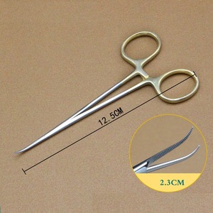 1pcs Medical Microvascular Hemostatic Stainless Steel Straight Bending Double Eyelid Fat Surgical <b>Pliers</b> Forceps Instrument <b>Set</b> - Product Image 2