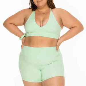 Envío Rápido, Conjunto Deportivo para Mujer, Sujetador Deportivo y Pantalones Cortos de Cintura Alta, Ropa Deportiva sin Mangas para Gimnasio, Ropa de Fitness, Conjunto de Yoga - Product Image 2