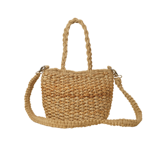 Sac fourre-tout mini en jute tressé artisanal pour femme avec bandoulière en macramé détachable 2-en-1 Sac à main et bandoulière Vente en gros - Product Image 1