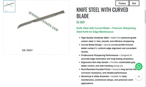 Knife Steel Curved <b>Blade</b> <b>Sharpening</b> Rod Edge Maintenance Tool Jewelry Tools Hand Tool |Item No GS-2007 - Product Image 3