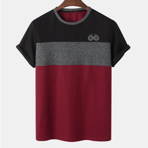 T-shirt uni 100% coton pour homme, confortable, grande taille, coupe ample, vêtements décontractés pour homme, imprimé, prix bas - Product Image 1