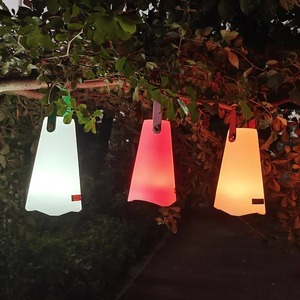 Lanterne d'Éclairage d'Ambiance LED RVB Portable Étanche et Extérieure, Lampe de Camping, Télécommande, Veilleuse avec Poignée - Product Image 6