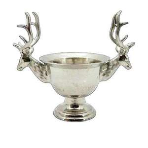 Cuenco para champán con asa de cabeza de reno fundido, para enfriar botellas, uso doméstico y para servir en fiestas, cuenco para champán para hielo - Product Image 1