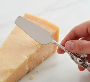 Juego de 3 Cuchillos para Queso de Acero Inoxidable con Mangos en Forma de Pájaro, Herramientas Plateadas para Servir y Untar Queso - Product Image 5