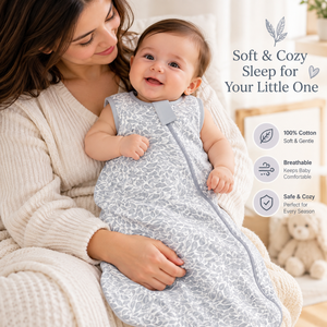 Saco de Dormir de Algodón para Bebé |   Saco de Dormir de 2 Capas con Textura Waffle de 200 Hilos |   Manta Suave para Usar como Ropa |   Ropa de Cama para Bebé Recién Nacido con Estampado Personalizado - Product Image 4
