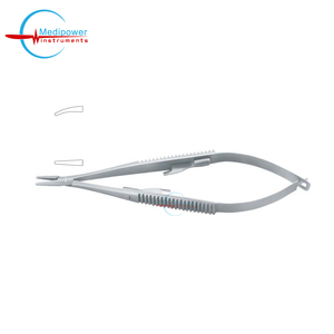 เครื่องมือแพทย์ Medipower รุ่น MPI-11272 ที่จับสปริงสแตนเลส ที่จับเข็มขนาดเล็กแบบล็อค ปลายตรงและโค้ง ขนาด 14 ซม. สำหรับการผ่าตัด - Product Image 2
