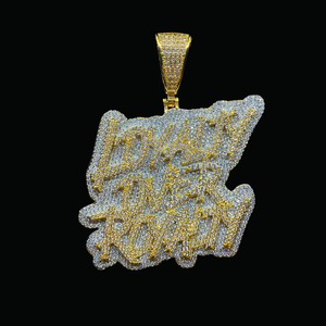 Diamond <b>Letter</b> Pendant Necklace 925 Silver 18K Gold Plated Hiphop Style Men's Jewelry Everyday Wear - Product Image 2