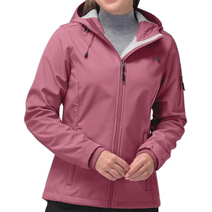 Women's Softshell <b>Jacket</b> Custom Training Windbreaker Rain <b>Jacket</b> Full Zipper <b>Waterproof</b> Hiking Eco-Friendly Cotton Lining - Product Image 1