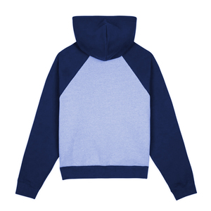 Sudadera con capucha de algodón y forro polar en contraste, estilo raglán, manga larga, corte holgado, de marca de moda para hombre. - Product Image 1