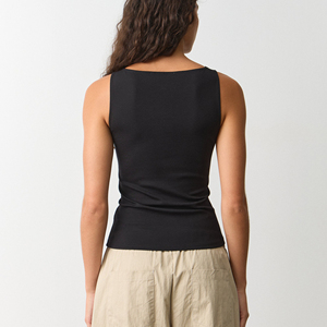 Top Corto de Moda para Mujer al por Mayor con Logotipo Personalizado, Top Deportivo Transpirable de Verano, Camiseta sin Mangas Ajustada, Chaleco Casual Acanalado - Product Image 2