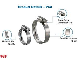 Eficiente 304SS 09W 32mm Abrazaderas de pernos de sujeción de manguera no perforada - Product Image 6