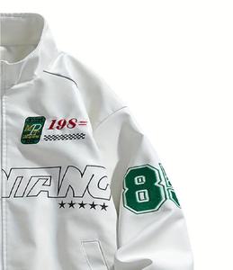 แจ็คเก็ตแข่งรถมอเตอร์ไซค์ NASCAR F1 คุณภาพสูง ODM OEM แบบกำหนดเองสำหรับปี 2026  ผ้าแคนวาส สตรีทแวร์ ยูนิเซ็กซ์  ทรงยาว  สำหรับฤดูใบไม้ร่วง - Product Image 6