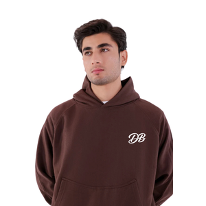 Custom Logo <b>Brown</b> Oversized Hoodie Women Heavyweight <b>Fleece</b> Pullover Sweatshirt Drop Shoulder Streetwear Wholesale - Product Image 5